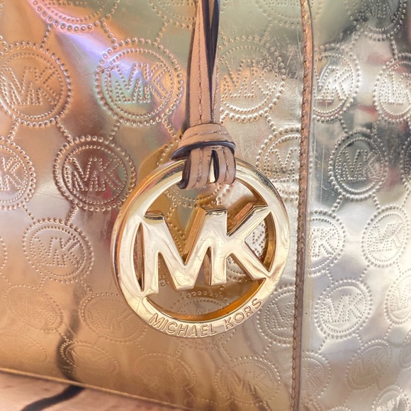 Michael Kors Gold Tote Purse - Picture 2 of 7